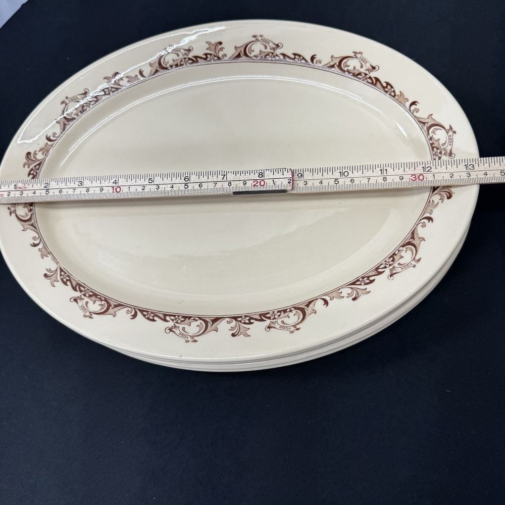 1930s 1940s MAYER‎ CHINA CURTIS PATTERN RESTAURANT OVAL PLATTER VINTAGE - Picture 3 of 4